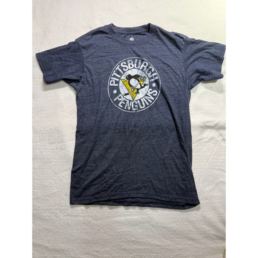 Vintage Fanatics Pittsburgh Penguins Vintage Logo Tri-Blend T-Shirt (Medium)